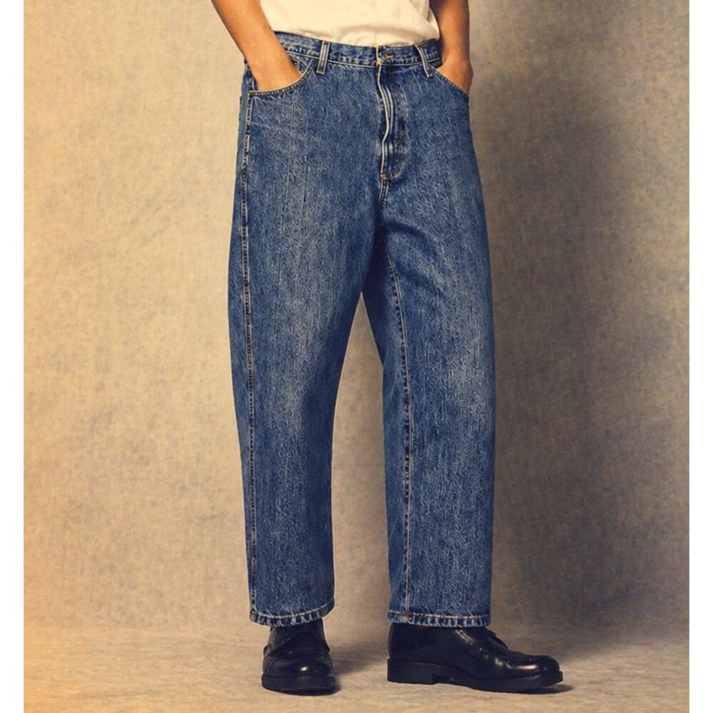 Cinch Mens Wide Leg Jeans Relaxed Fit Vintage Workwear Denim Medium Wash Skater